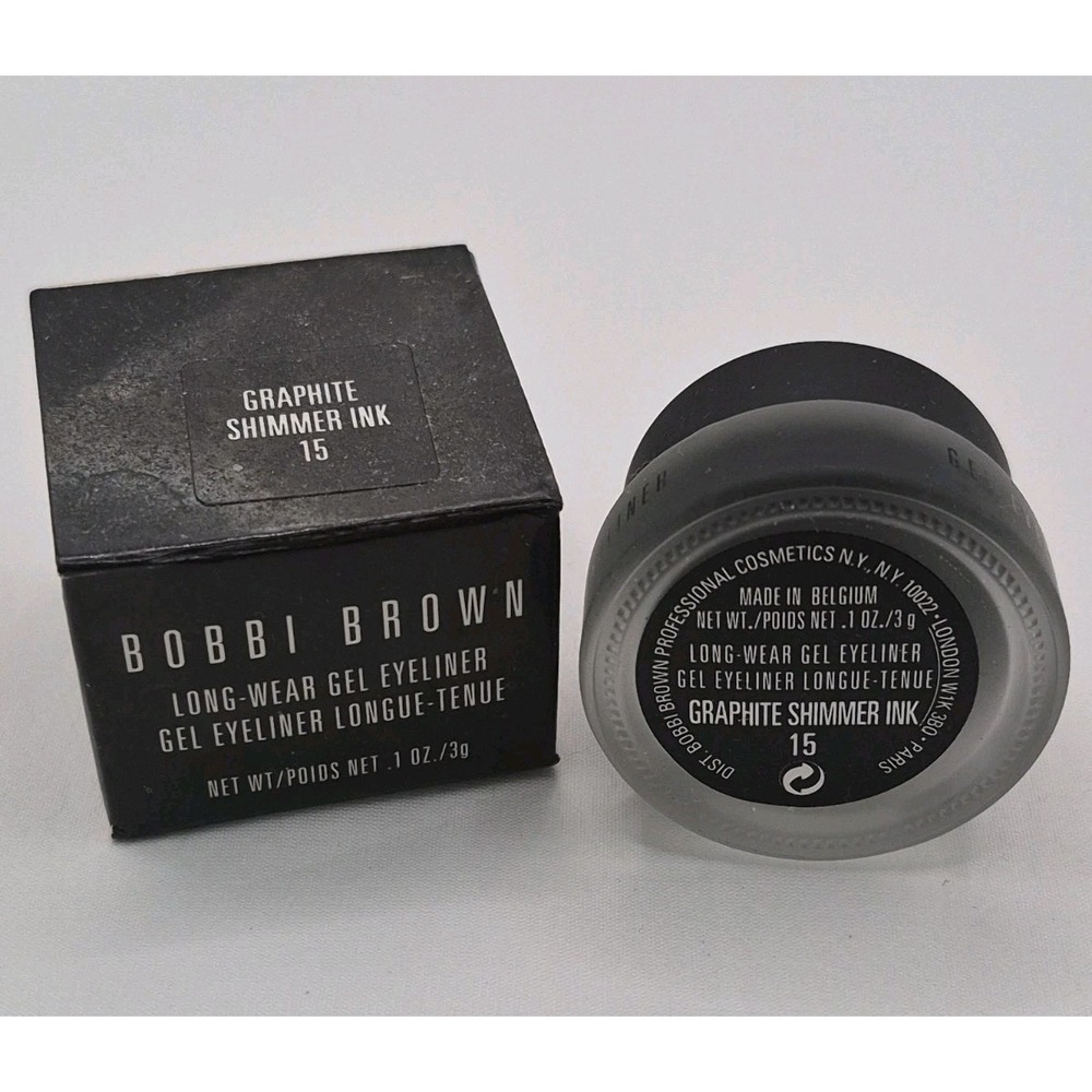 Bobbi Brown Long-Wear Gel Eyeliner-Graphite Shimmer Ink 15 - 0.1 oz/3g Full Size